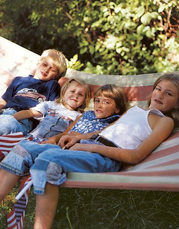 kids in hammocks