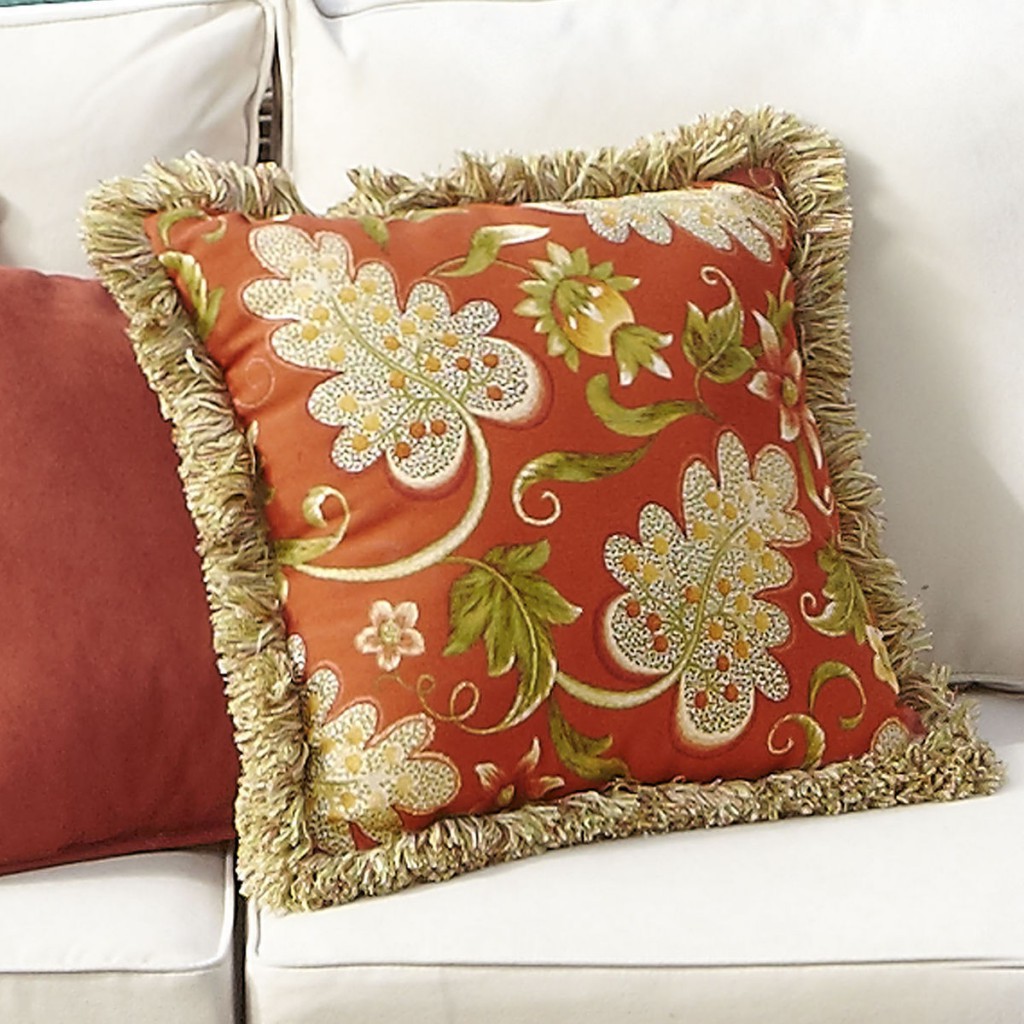 pier 1 outdoor pillow spice ivory olive